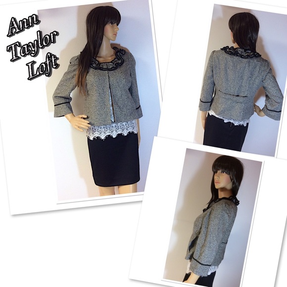 LOFT Jackets & Blazers - ANN TAYLOR LOFT RUFFLED CROPPED JACKET